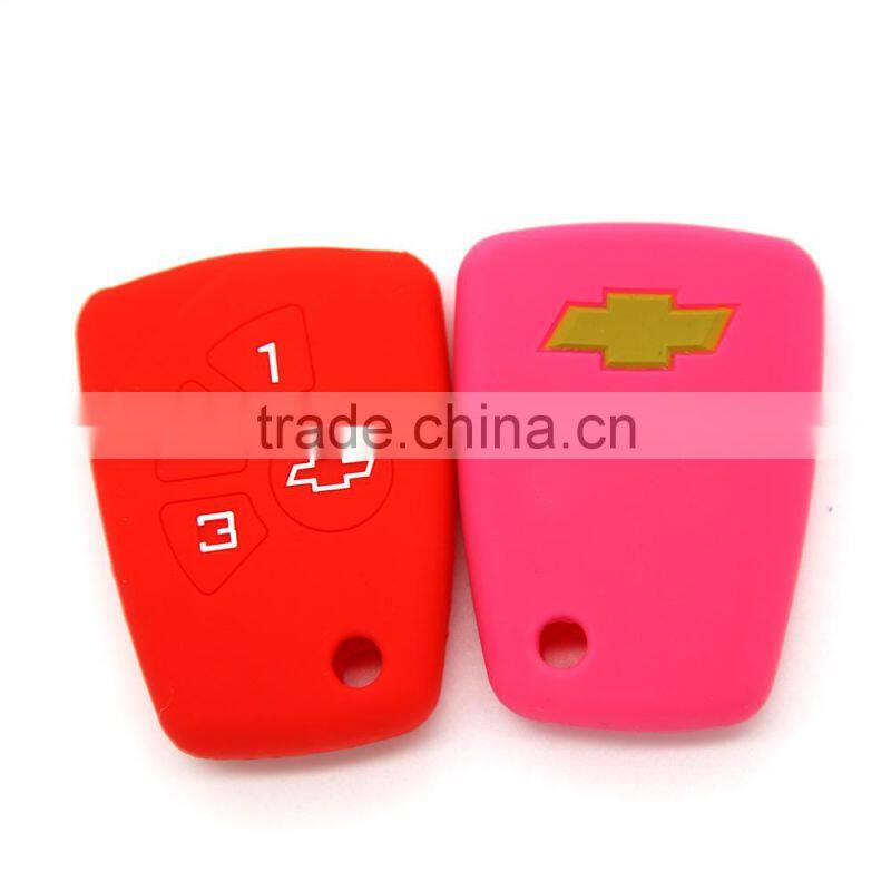 Custom silicone car key protector for Chevrolet car key cover