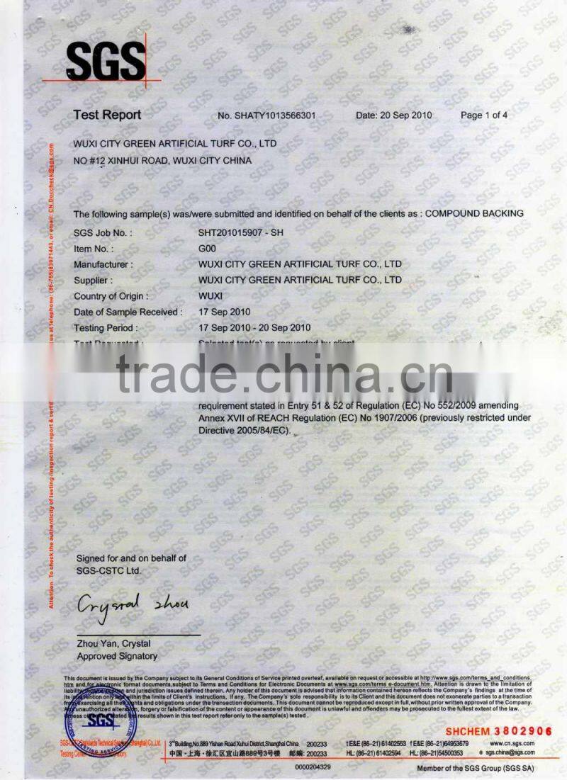 China turf plastic artificial lawn garden synthetic turf