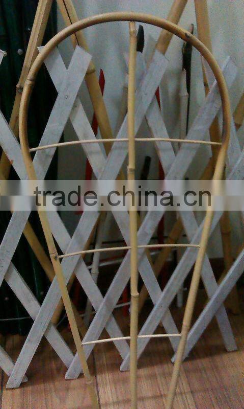 Bamboo lattice garden fence