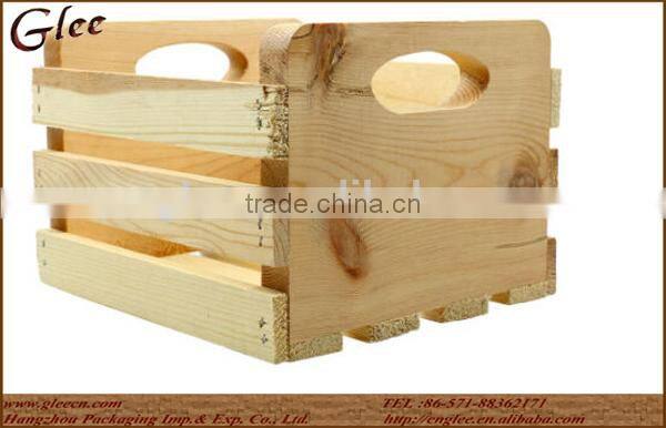 natural material promotional gift wood crate without painting