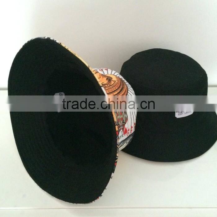 Printing Fisherman Hat And Double Side Reversable Bucket Hat