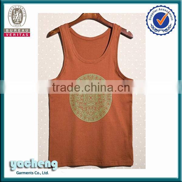 Customize Tank Tops men's fashion style tank top dry fit vest cotton/polyester tank top wholesale