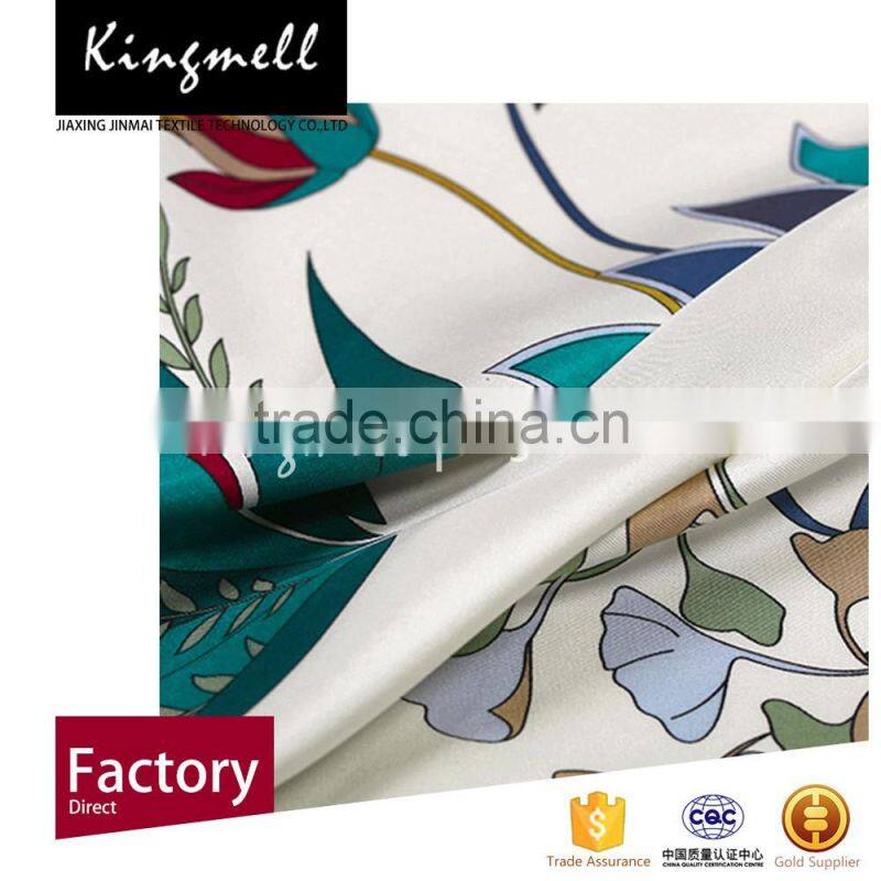 2016 Hot summer digital printed twill silk fabric for garment and scarf