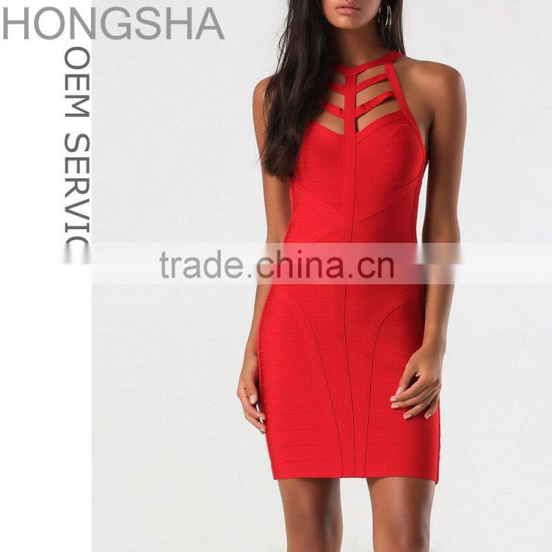 Western Party Wear Bodycon Bandage Dress 2015 Designer One Piece Women Party Dress HSD1217