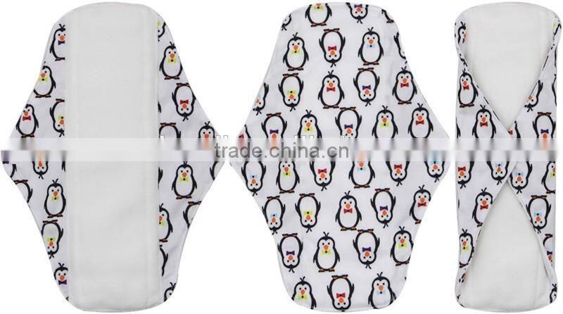 New Design Breathable and Waterproof Mama Cloth Reusable Menstrual Pads