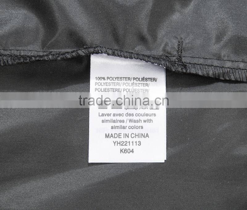 Manufacturer From Jiangxi Men's Waterproof Jacket Black Color Open Fly with Zipper 100% Polyester AC Coated With 1x1 Rib