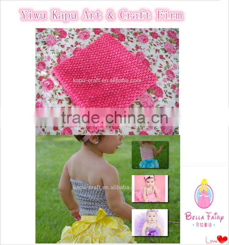 Wholesale Kids Hair Accessorie 6" Large Crochet Tube Tops For Photo Prop Many Colors Girls Stretch Crochet