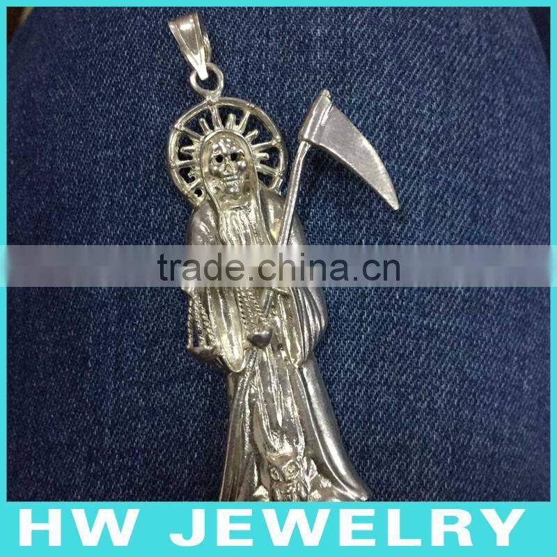 Final Destination, Death pendant. Sterling silver jewelr pendant.