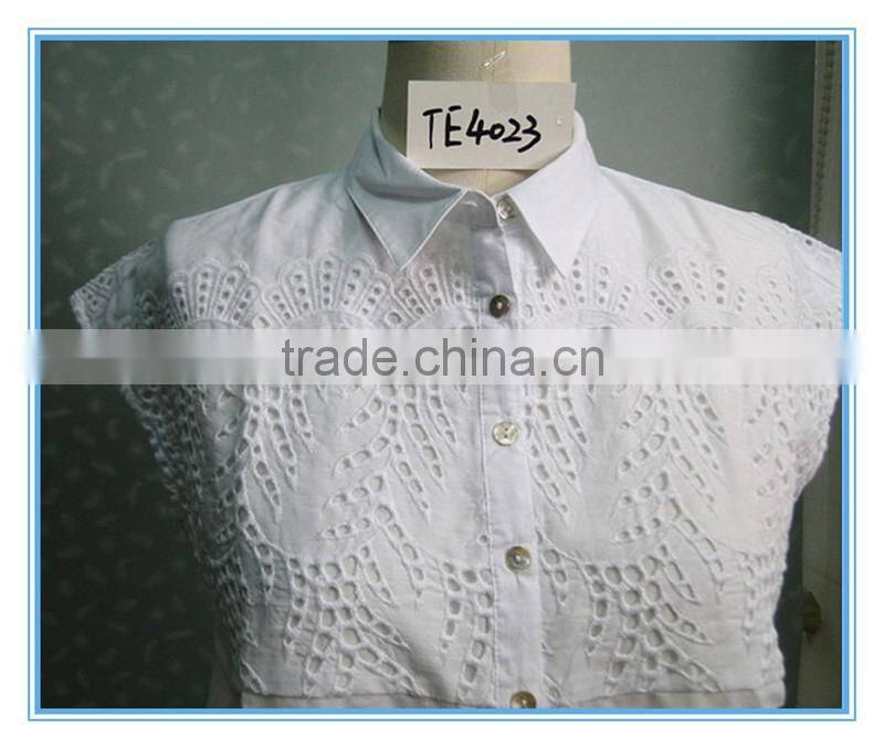 2016White Cotton Hollow Out Women Vest