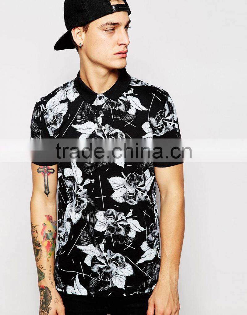 Custom Men's Printed Polo Shirt Wholesale China Factory Polo Shirt