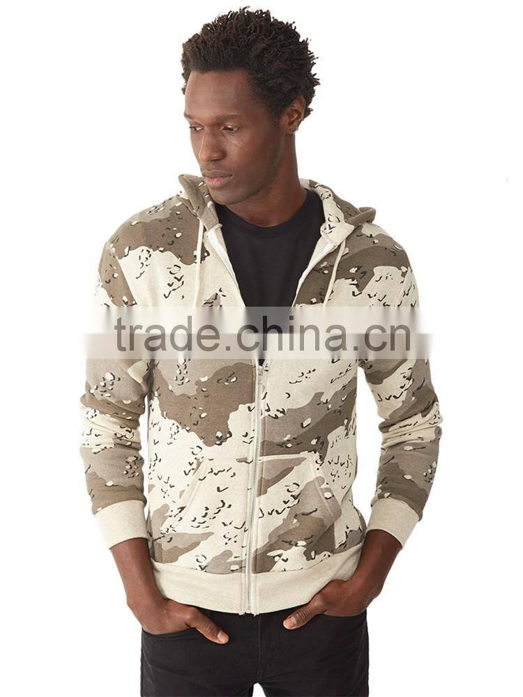 Rocky printed eco-fleece custom printing bulk zip hoodies cheap