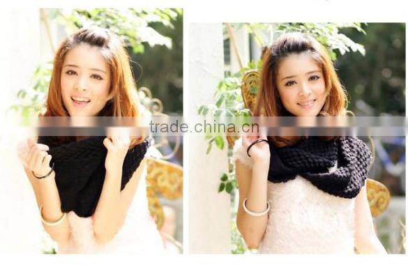 Women's Knit Neck Cowl Wrap Warmers Scarf Flexible Scarf 3455