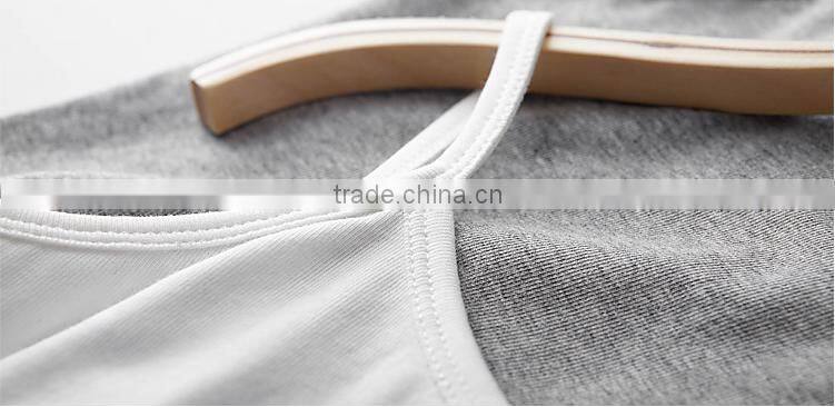 2016 good quality 100% cotton custom gym tank top for women