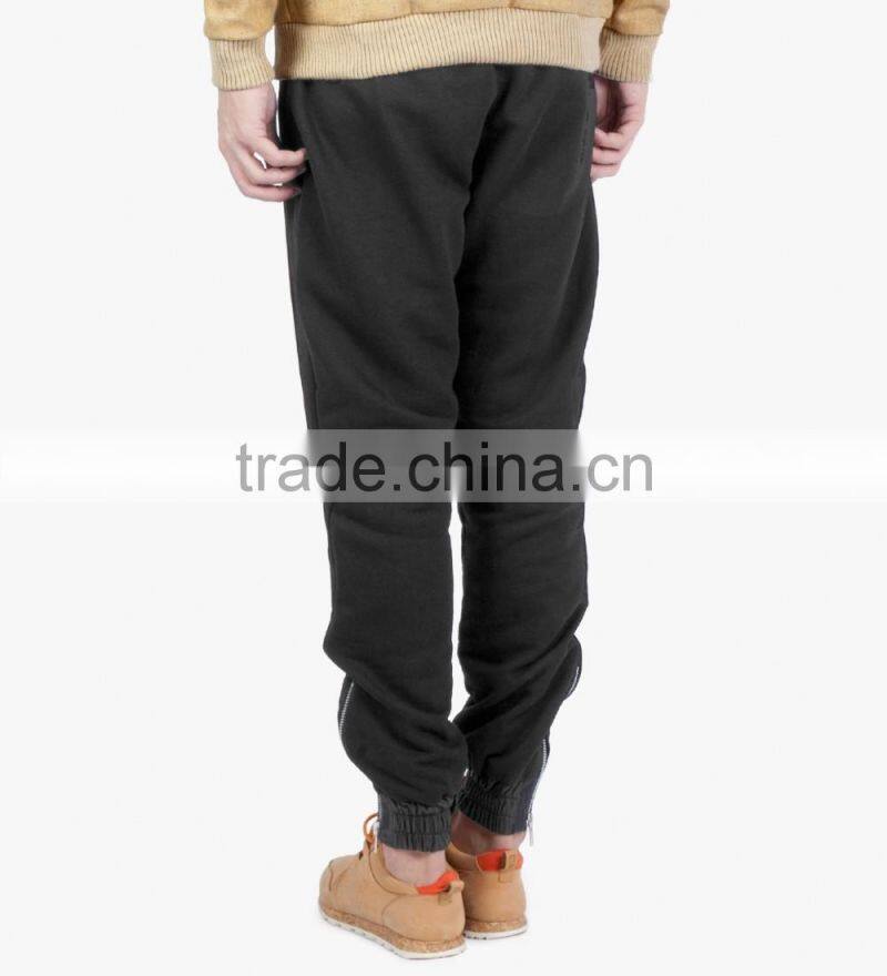 PU Leather Waistband Wholesale Casual Sweat Pants Jogger Pants