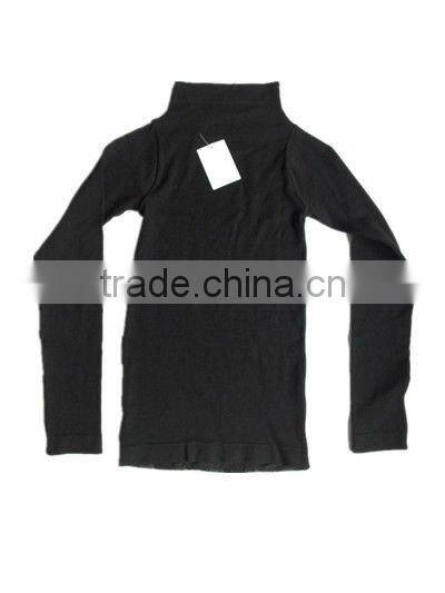 lace front long sleeve high neck seamless underwear