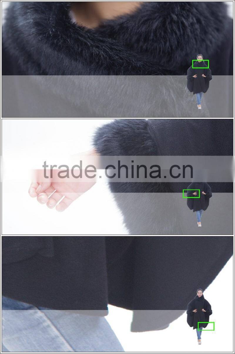 Women fashion fleece poncho women