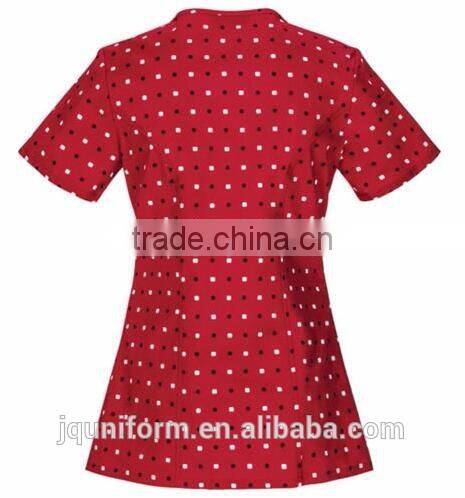High quality cotton doctor /nurse uniform Unisex short sleeve gown lab uniform
