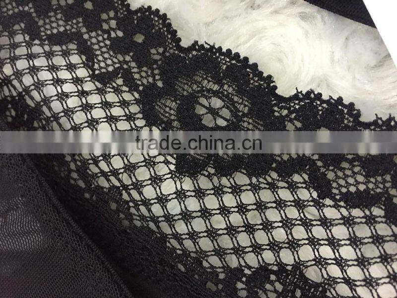 Stylsih Fancy adult woman hot lace on mesh Panty G-string two Set OEM Shantou underwear quality free sample