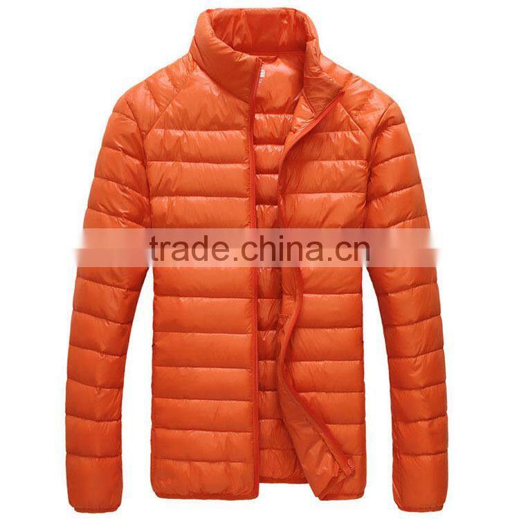 2016 OEM Fashion ultra light winter nylon down jackets / winter down jacket man /man down jackets with a bag