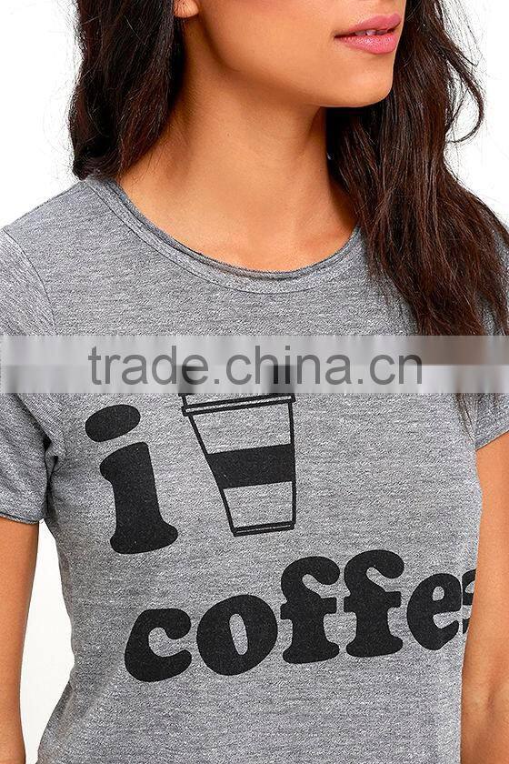 2016 Short sleeve custom printing tee shirt women fashion t shirt wholesale China
