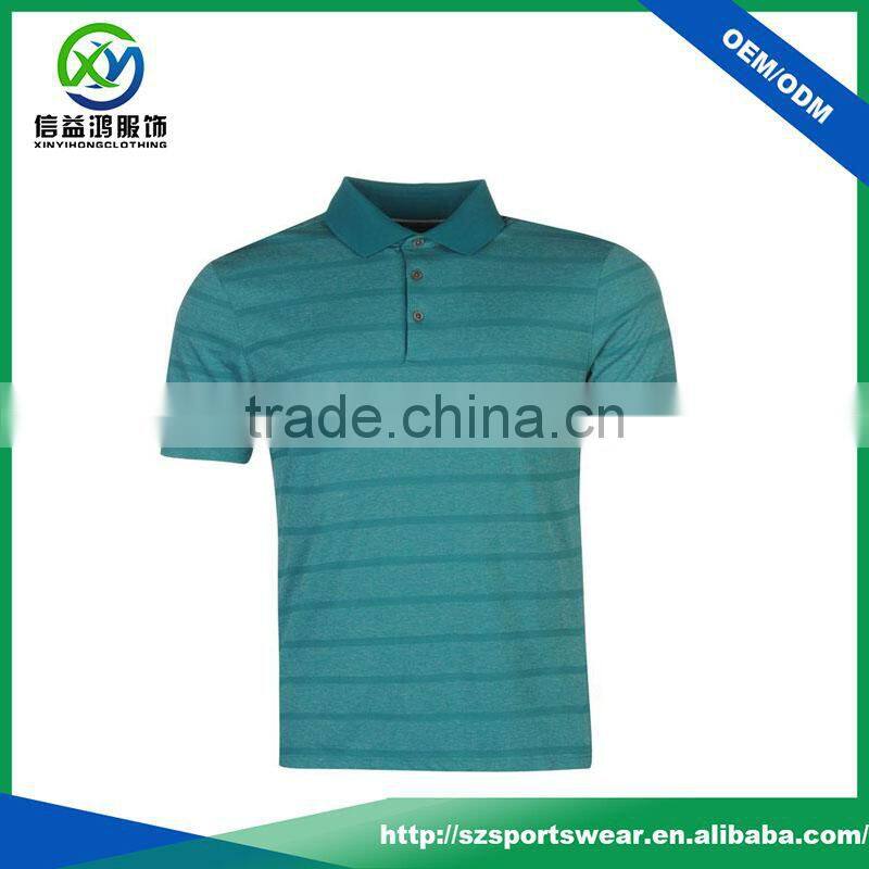 Green stripes with knit quick dry and comfortable golf polo shirt