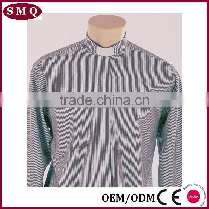 Wholesale hot sale cotton unisex plain clergy shirt