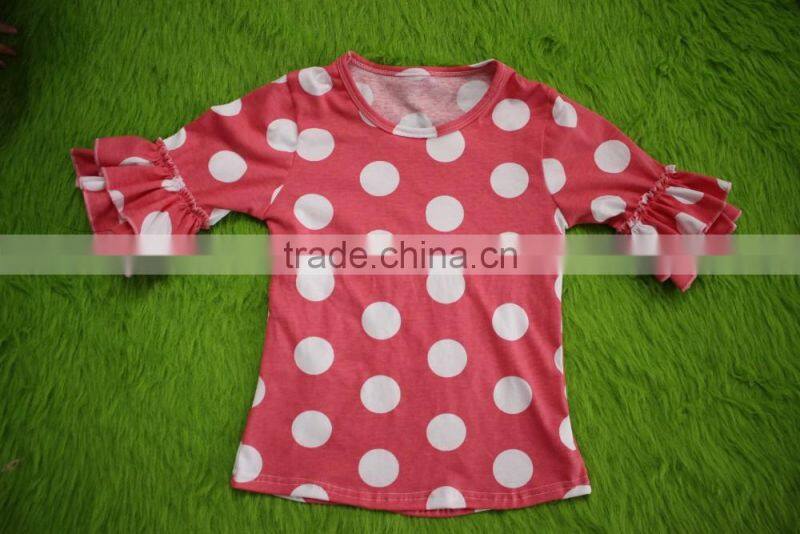bokun factory custom made women clothing polka dots pattern blouse mom and me summer shirts