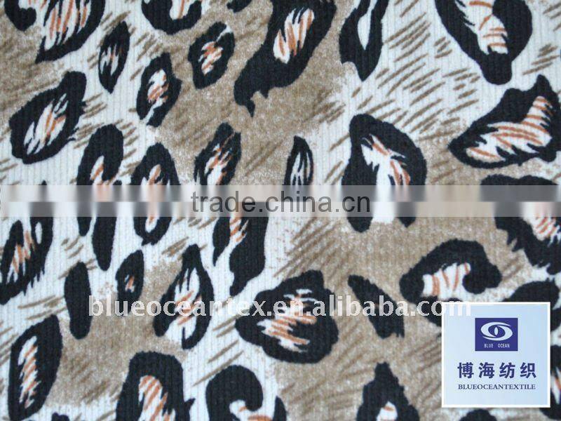 11 Wale Printed Corduroy Fabric Leopard Print Fabric Corduroy Factory In Huzhou City,Zhejiang