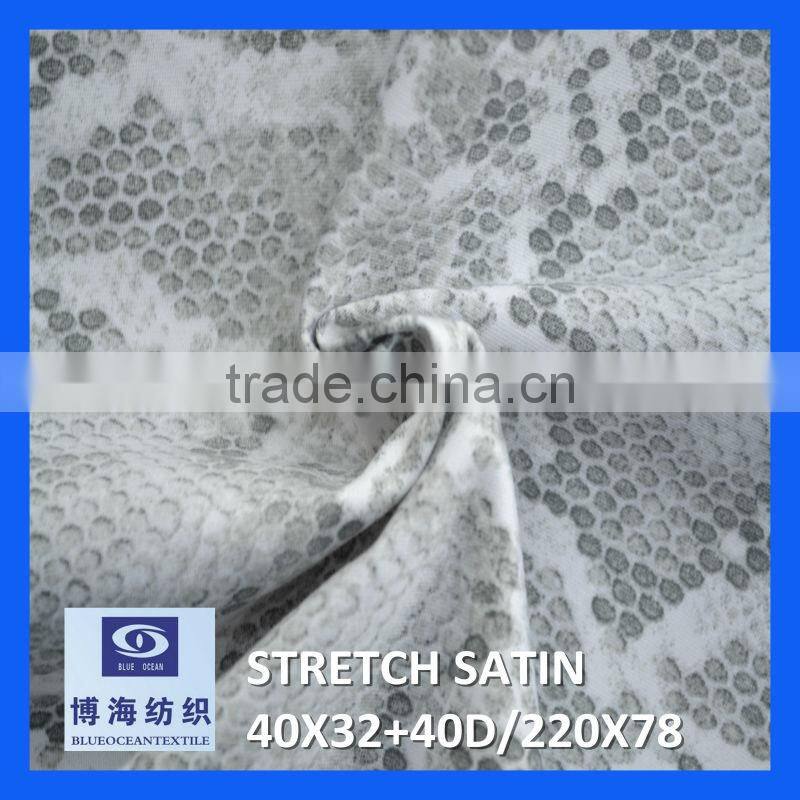 floral printed satin fabric