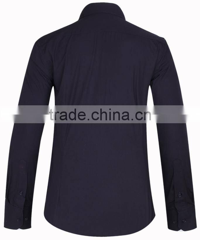2017 new style solid color mens shirt long sleeve