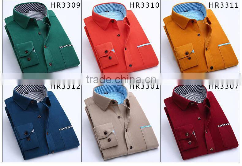 Yiwu clothing factory bulk supply mens heavy cotton corduroy shirts