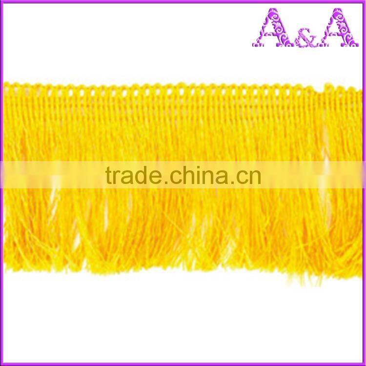 new style 4.2cm width dark pink cotton accessories curtain fringe for decoration