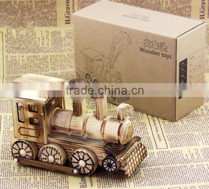 wooden crafts decoration creative gift toys for kids wood train toy