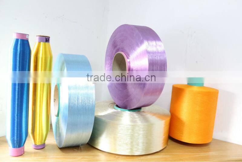 dope dyed trilobal bright polyester yarn POY