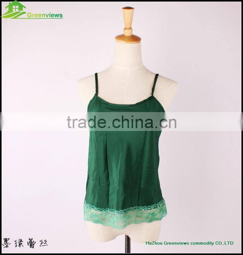 Lady Silk Women Sleeveless Lace Out Vest Casual Party Slim Peplum sleeveless Tank Tops GVGX0004