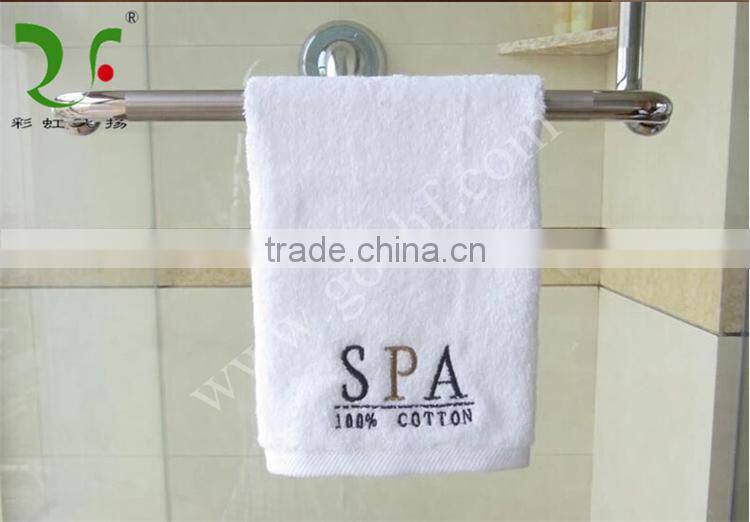100% cotton embroidery spa hand towel