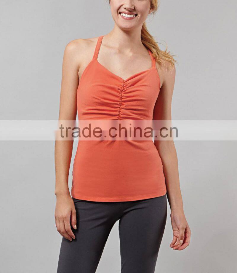 Wholesale Nylon spandex Yoga Stringer Vest Sexy Tank Top Women Fitness
