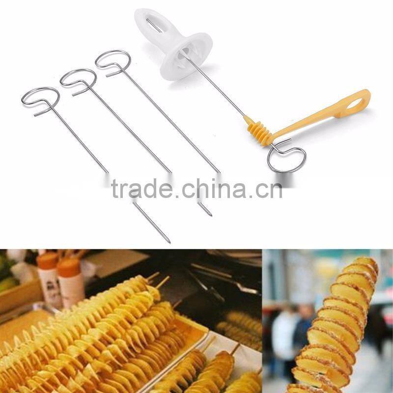 professional potato chips slicer / spiral potato cutter / Potato Cutting Machine