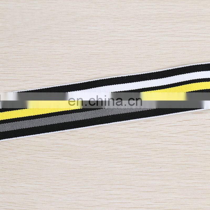 fashionable striped plain woven elastic ribbon for underwear