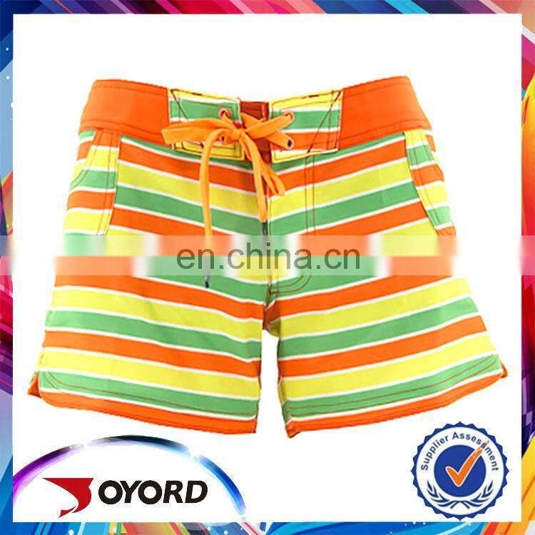Wholesale colorful striped kid swim shorts