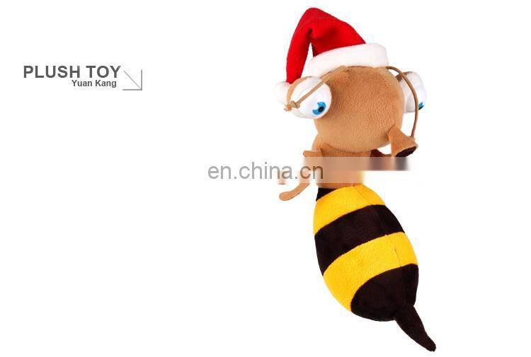 Wholesale Stuffed Lovely 20cm Plush Christmas Toys Bumble Bee For Gift Christmas 2016