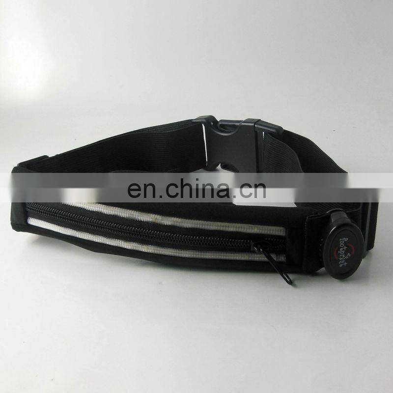 LED belt with POUCH for sport led belt waist pouchbelt wallet pouch