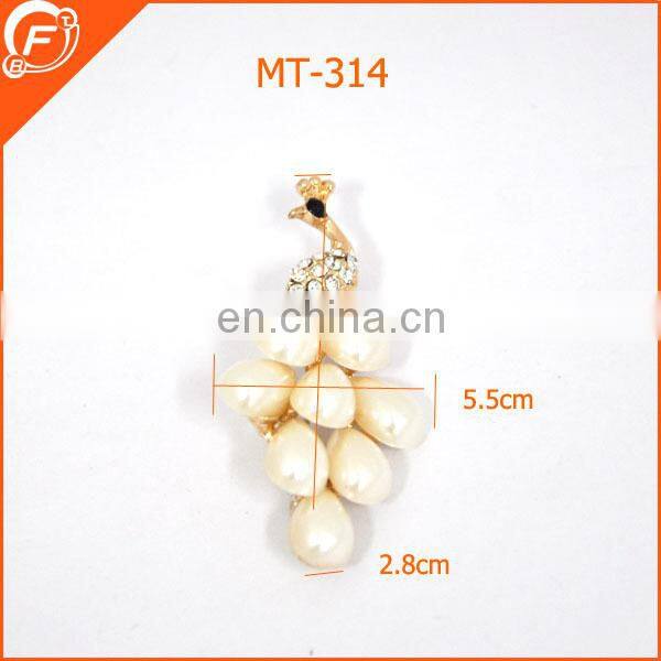 2015 metal pearl lapel pin brooches for suit decoration