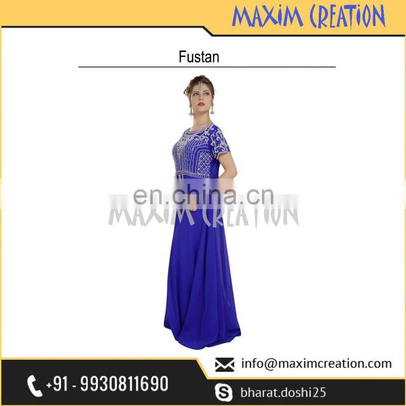 Simple Halloween Party Wear Fustan With Beautiful Unique Embroidery Design 6557