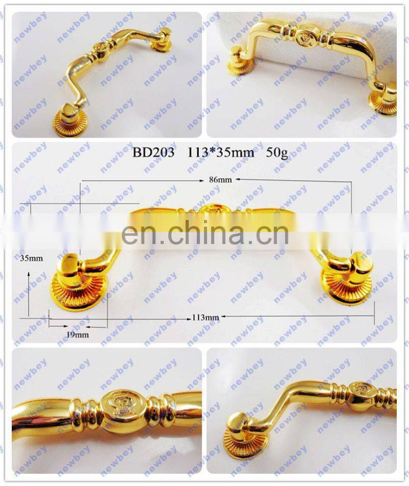 Decorative metal handles for boxes BD203 in Fancy gold color