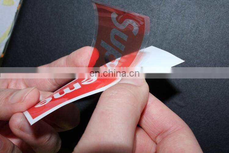 Promotion adhensive high quality printing Clear PVC sticker Transparent Sticker
