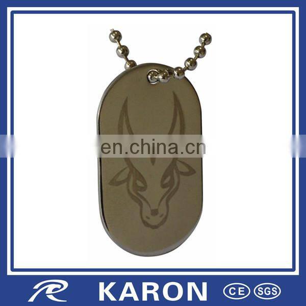 wholesale printed cheap dog tag necklaces in stainless iron