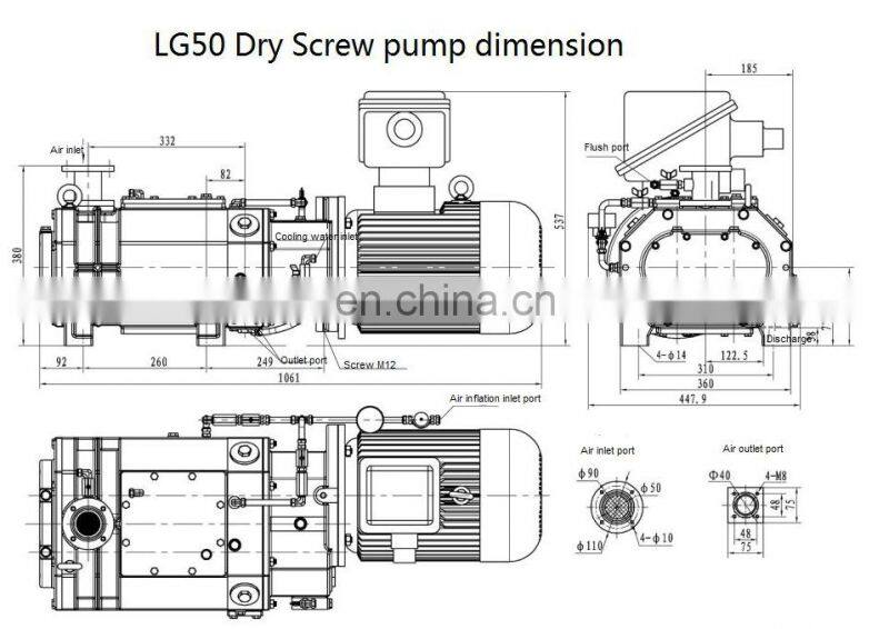 7.5 hp oil distillation edwards replacement screw vacuum pump