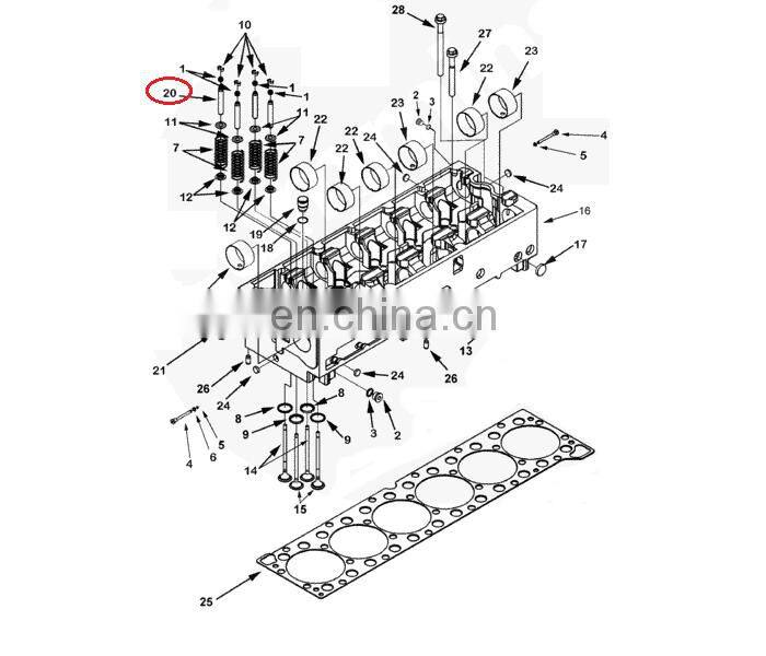 QSX15 ISX QSX Engine Intake Exhaust Valve Stem Guide 3680867 3680731 4026657