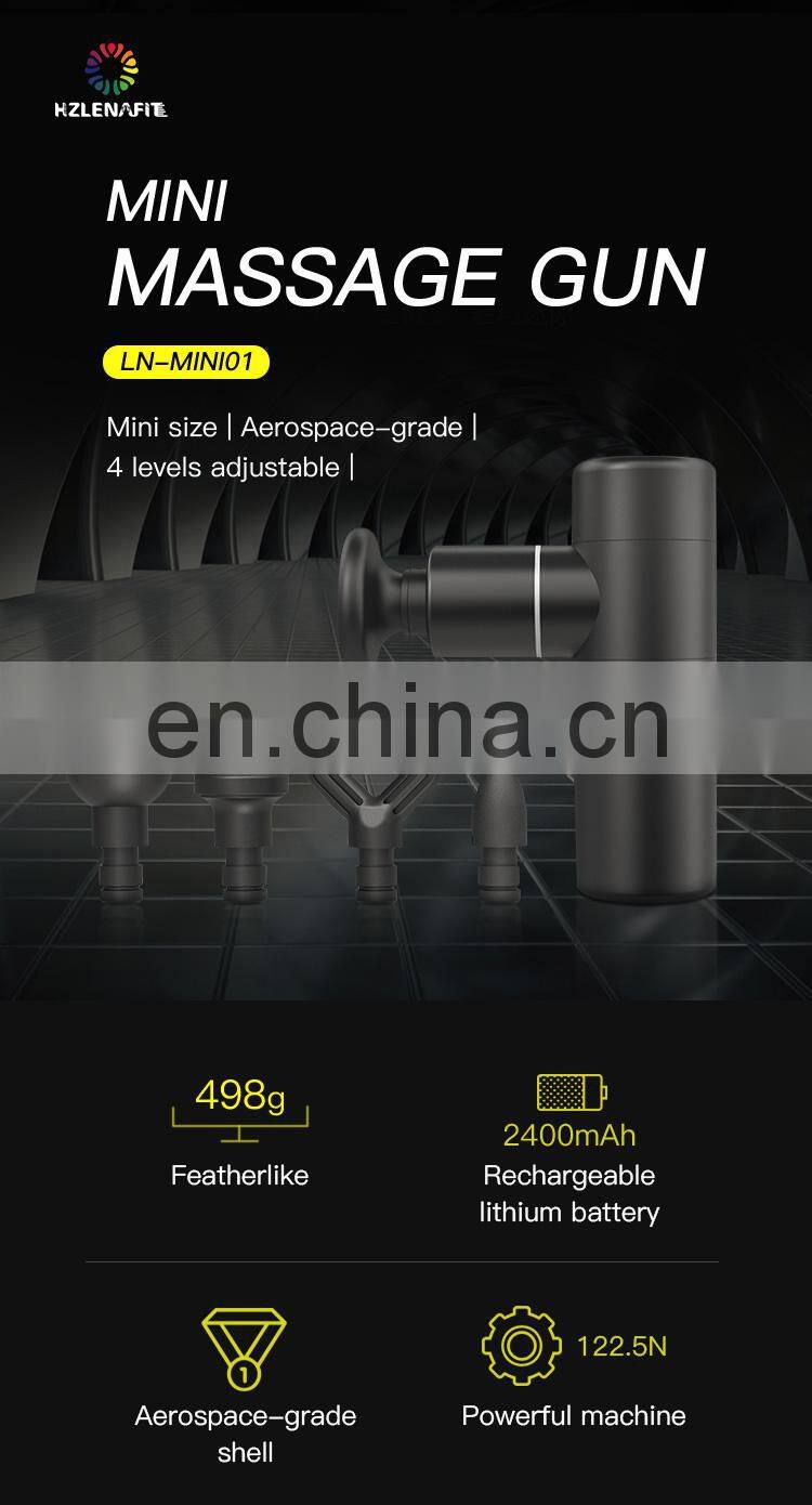 4 Head Attachments Electric Handle Vibration Muscle Wireless Massage Gun For Body